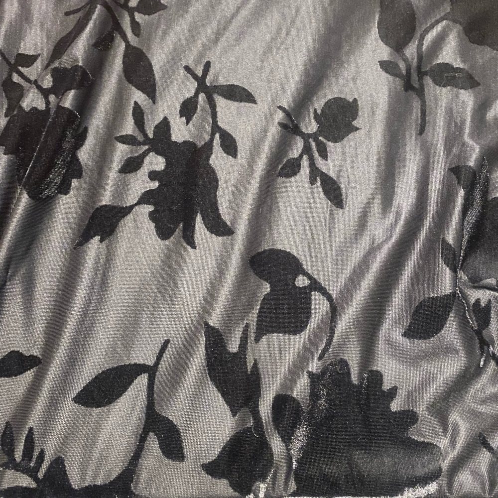 Baltic Born Christine Black Velvet Burnout Floral Midi Dress - Picture 8 of 13